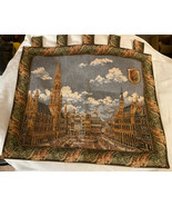 Vintage Tapestry wall hangimg baroque elaborate detail large piece 27x23 - £29.96 GBP