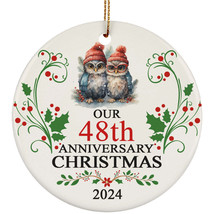 48th Anniversary Christmas 2024 Ornament Gift 48 Years Married Cute Owl ... - $20.37 CAD