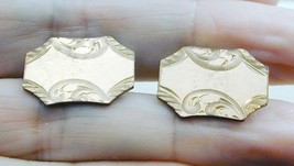 Victorian Hand Engraved Gold Filled Cuff Links - £23.72 GBP