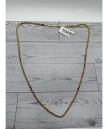 Vintage Napier 30&quot; Chain- Gold colored Necklace w/ Black Bead Detail -NO... - €11,62 EUR