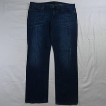Gap 16 / 33 Premium Straight Dark Wash Stretch Denim Jeans - £12.56 GBP