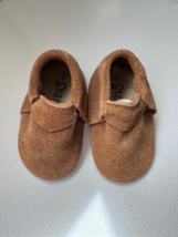 Special Sale! Size 4 Brown Suede Baby Moccasins, Anti-Slip baby moccasins, baby  - £6.39 GBP