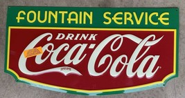 Coca Cola Fountain Service Sign general store ice cream shop display - £138.12 GBP