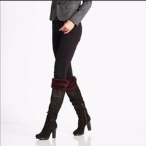 UGG Australia Ophira Black Suede Heels Boots Women Size 7 - $144.62