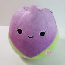 Squishmallow Jackie the Tulip 5&quot; Valentine&#39;s 2023 Plush Toy Purple Stuffy Flower - £7.73 GBP