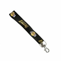 los angeles lakers nba basketball team logo wristlet lanyard keychain usa made - £19.97 GBP