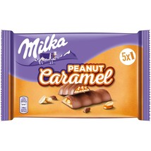 MILKA PEANUT CARAMEL chocolate covered bars 5pc. FREE SHIPPING - £10.04 GBP