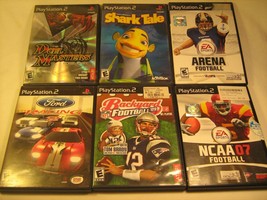 Lot Of 6 Playstation 2 Games Ncaa 07 Duel Masters Shark Tale Arena Fb Etc [Y15A] - £4.50 GBP