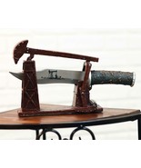 Vintage Rustic Pumpjack Oil Derrick Rig Display With Decorative Dagger K... - $50.59 CAD