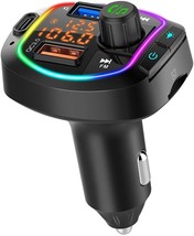 Bluetooth Car Adapter, QC3.0+USB-C Fast Charger Wireless Car FM Transmitter - £19.24 GBP