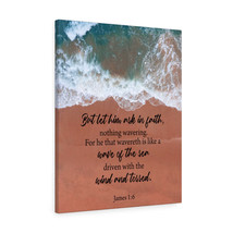  Wave of the Sea James 1:6 Bible Verse Canvas Christian Wall Ar - £68.33 GBP+