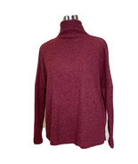 New MELLODAY Funnel Neck Soft Knit Pullover Womens XS Burgundy Wine Long... - $439.60 MXN