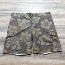 Hang Ten Mens XL Swim Trunks Board Shorts Hawaiian Floral Camo Print Lin... - £11.59 GBP