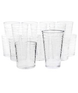 Gibson Home 16 Piece Swirl Clear Assorted Glassware Set - £46.48 GBP