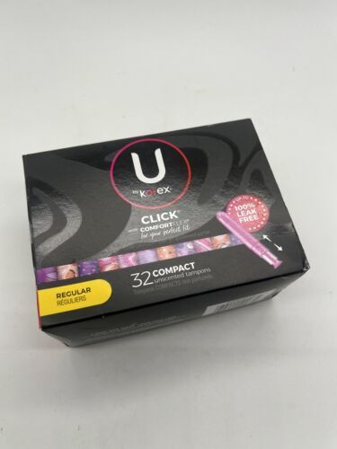 U Kotex Click Comfort Flex Compact Tampons 32 Ct Regular Unscented Purse... - $4.49