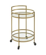 Crosley Furniture Bailey Round Bar Cart, Gold - $183.99