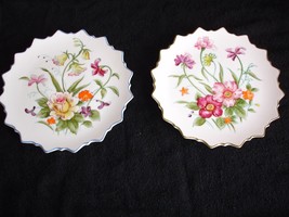 Four Vintage  Norleans Floral Japan Porcelain Plates,Jagged Rim circ 1950&#39;s - £36.93 GBP