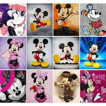 5D Diamond Painting Disney Mickey Minnie Cartoon Embroidery DIY Art Craft Kit - £7.43 GBP