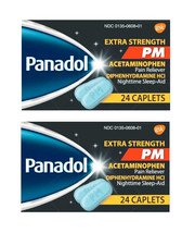 (2) Box of PANADOL PM Acetaminophen 500 mg Extra Strength PM 24 Caplets - $20.99