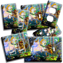 Whimsical Forest Fairy Unicorn Troll Light Switch Outlet Wall Plates Room Decor - £13.21 GBP+