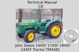 John Deere 1445F 1745F 1845F 2345F Tractor Technical Manual TM4481 On CD - £15.14 GBP