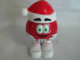 M Ms Red Mini Santa Hat Pocket Dispenser 3 Inches Tall Green Eyes - £3.95 GBP