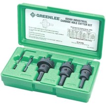 Greenlee 635 Hole Cutter Kit, 5 Pc, Tungsten Carbide, GREEN/BLACK - £105.93 GBP