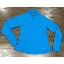 Mountain Hardwear Fleece Pullover M Half Zip Bright Blue 1/4 Zip - £21.02 GBP