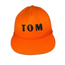 Vintage Tom Blaze Orange Mesh Snapback Trucker Hat Cap - £9.43 GBP