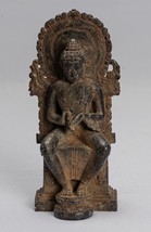 Antique Indonesian Style Seated Bronze Javanese Preaching Buddha - 15cm/6&quot; - $750.60