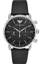 Emporio Armani AR11143 Chronograph Black Leather Strap Men’s Watch - $253.99