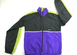 HIND Windbreaker Jacket Ski Cycling Full Zip Purple Neon Vintage Mens M/... - £19.92 GBP