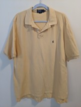 Yellow Polo Ralph Lauren Polo Shirt 100% Cotton Short Sleeve Logo - £11.05 GBP