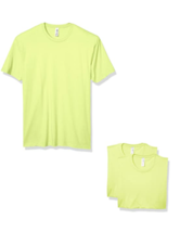 Marky G Men&#39;s 3-Pack CVC Crew Neck Short Sleeve T-Shirt Neon Yellow Size... - £8.82 GBP