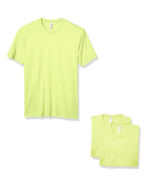 Marky G Men&#39;s 3-Pack CVC Crew Neck Short Sleeve T-Shirt Neon Yellow Size... - £8.88 GBP