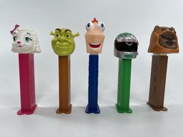 Pez Dispensers Figures Collection Shrek Phineas Ewok Lamb Nascar Toys - £9.75 GBP