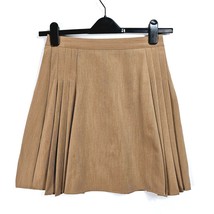 Lola May - NEW - Pleated Tennis Mini Skirt - Brown - UK 8 - $15.01