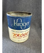 rare KROGO vintage 1950s shortening TIN Can Kroger Cincinnati OH no lid - £23.52 GBP