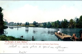 A Disciple of Jzak Walton Rochester Eastern Rapid Railway New York Postcard 1905 - £15.53 GBP