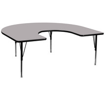 60x66 HRSE Grey Activity Table XU-A6066-HRSE-GY-T-P-GG - $476.95