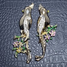 Set of 2 Vintage Corocraft CORO Duette Cockatoo Dress Fur Clip Pin Brooches - £196.38 GBP