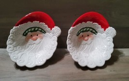 Fitz and Floyd 2007 Santa Snack Bowls Christmas Tableware Original Box S... - £18.41 GBP