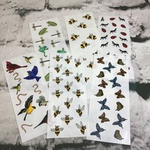 Vintage Scrapbooking Stickers Lot Bugs Frogs Bees Butterflies Birds Ants... - £11.60 GBP