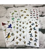 Vintage Scrapbooking Stickers Lot Bugs Frogs Bees Butterflies Birds Ants... - $14.84