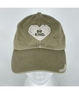 Life Is Good Be Kind A Tattered Heart Baseball Hat Cap Khaki / Fatigue G... - $15.99