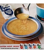 1956 Lipton Soup Mix Packets Chicken Noodle Advertisement Vintage Food D... - $34.03 CAD