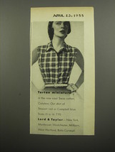 1955 Lord &amp; Taylor Shirts Ad - Tartan miniature - £14.60 GBP