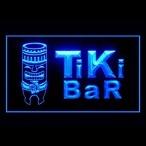 170167B Tiki Bar Freestanding Mobile Party Tropical Paradise Palm LED Li... - $21.99