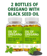 2 Bottles Of Oregano Oil Capsules with Black Seed Oil – 240 Softgels Herbal - $1,493.10 MXN