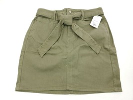 NEW Apt 9 Women&#39;s Size 8 Green Front Tie Stretch Mini Skirt - £19.73 GBP